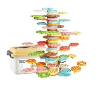 Torre Pila Juguetes - 72 Piezas Árbol Construcción Bloques de Equilibrio - Juguetes Educativos - Para Niños Niñas A partir de 3 Años Niños Preescolares Cumpleaños Hogar