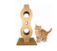 Torre Rascadora para Gatos Océano de Roble y Madera Sólida | Rascador Decorativo con Tejido de Tiras Resistente | Compacto para Interior | ALTHEA LIVING
