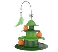Torre Rompecabezas interactiva - Pista de bolas para gatos de 160 g, juguete de tres niveles, juego de caza de gatino | Torre para gatos de interior para el entretenimiento en el apartamento con