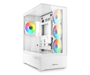 Torre Sharkoon AK6 RGB ATX 4x Ventiladores 9 Slots lateral cristal USB-C Blanco