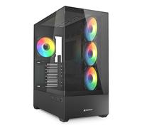 Torre Sharkoon AK6 RGB ATX Vidrio Templado 4x Ventiladores ARGB Negra BTF Ready