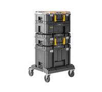 Stanley Fatmax - Sistema modular de almacenamiento gama PRO-STACK(4 cajas para herramientas + plataforma con ruedas)