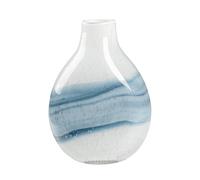 Torre & Tagus, Andrea, Jarrón de Cristal para Flores, Blancos o de Colores para decoración de Sala de Estar, Oficina en casa, decoración Costera para Mesa de Entrada, 28 cm de Alto