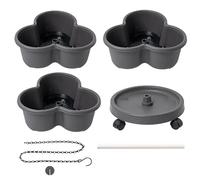 Torre vertical para plantas - Maceta para fresas - 3 niveles con ruedas extraíbles para hortalizas y flores interior exterior jardín cocina terraza