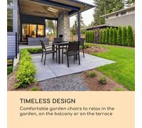 Blumfeldt Torremolinos sillas de jardín 2 unidades aluminio ComfortMesh gris oscuro