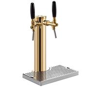 Torres de Cerveza de Acero Inoxidable - Dispensador de Cerveza de Barril de Doble Grifo con Bandeja de Goteo, Adecuado para la elaboración casera de Cerveza y Bares - Sistema de Cerveza de b