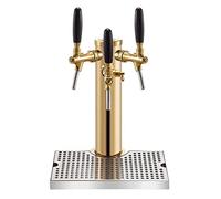 Torres de Cerveza de Acero Inoxidable: Torre de Cerveza de Barril con Doble Grifo y Bandeja de Goteo, Grifo Simple, Apta para elaboración casera de Cerveza y Bares; Sistema dispensador de CE