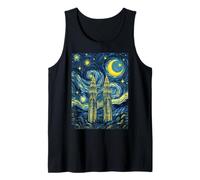 Torres Petronas Malasia Noche Estrellada Historia del Arte Presente Camiseta sin Mangas