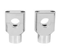 Torretas De Manillar Abrazadera De Montaje Universal para Manillar De Motocicleta De 7/8 Pulgadas Y 22mm Abrazadera De Manillar CNC De Aluminio Accesorios para Motocicleta(White 22mm)