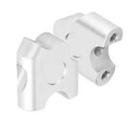 Torretas De Manillar Abrazadera Universal para Manillar De Motocicleta Abrazadera Trasera para Adaptador De Montaje En Movimiento 22mm(Silver)