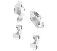 Torretas De Manillar Compatible Con Moto Para Guzzi Para Stelvio 1200 2009-2011 Para 1200 Para Sport 2006-2009 Elevadores Manillar 28 Mm 1 1/8 "Elevador Montaje Barra Grasa Movida Hacia Atrás(Silver)