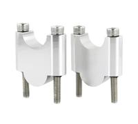 Torretas De Manillar Compatible Con Suzuki Para DR 250 1982-1989 Para DR 350 1990-1998 Elevadores De Manillar De 22 Mm Y 7/8 ", Extensión De Montaje Desplazado Hacia Atrás(Silver,30mm)