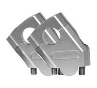 Torretas De Manillar Elevador De Manillar De Motocicleta Universal Negro para Plata De 22 Mm Abrazadera De Elevación para Motocross Accesorios para Moto De para Cross(Silver)
