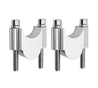 Torretas De Manillar Parte Trasera Universal para Manillar De Motocicleta con Soporte De Movimiento CNC Elevador De Manillar De 7/8" O 1 1/8" Abrazaderas De Barra De 28/22 Mm(Silver)