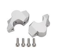 Torretas Manillar 1 par de elevadores Manillar Motocicleta, adaptadores Altura hacia Arriba y atrás, Accesorios para XADV750 para ADV 150 160 350 Manillar Motocicleta(Silver)