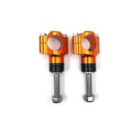 Torretas Manillar Abrazadera Manillar Motocicleta aleación Aluminio CNC 1 1/8" 28 mm Elevador para Suzuki Manillar Motocicleta(12mm Orange)