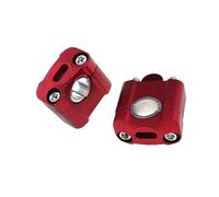 Torretas Manillar Abrazadera Manillar Motocicleta Todoterreno Adaptador elevadores NBar para Motocicletas 7/8" 22 mm 28 Manillar Motocicleta(Red)
