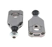 Torretas Manillar Abrazaderas Elevador Manillar Motocicleta para Motocross para ATV 2 x 28 mm, 1 1/8" Accesorios Manillar Motocicleta(Silver)