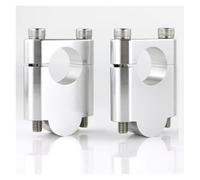 Torretas Manillar Abrazaderas Montaje elevadores de Manillar Fat Bar 7/8" y 22 mm para Kawasaki para Zephyr 550/1100, para KLV1000 para ZRX1100 Manillar Motocicleta(Silver Riser 40mm)