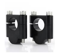 Torretas Manillar Abrazaderas Montaje elevadores de Manillar Fat Bar 7/8" y 22 mm para Kawasaki para Zephyr 550/1100, para KLV1000 para ZRX1100 Manillar Motocicleta(Black Riser 30mm)