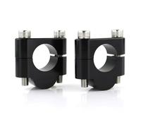 Torretas Manillar Abrazaderas Montaje elevadores de Manillar Fat Bar 7/8" y 22 mm para Kawasaki para Zephyr 550/1100, para KLV1000 para ZRX1100 Manillar Motocicleta(Black Riser 20mm)