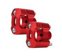 Torretas Manillar Accesorios para Motocicleta, Abrazaderas de Manillar 7/8", adaptadores elevadores aleación CNC para Motos Cross Manillar Motocicleta(Red)