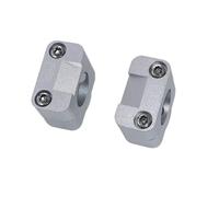 Torretas Manillar Adaptador Abrazadera elevadores Manillar Motocicleta 7/8" 1 1/8" para CRF para YZF para KXF para KLX Manillar Motocicleta(Silver)