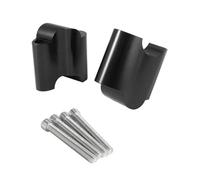 Torretas Manillar Elevador Manillar CNC 2" Motocicleta para Sportster para XL1200 48 Kit extensión Bloque elevación 1" 2010 adelante Manillar Motocicleta(Black)