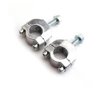 Torretas Manillar Elevadores Manillar 7/8'' 22 mm Motocicleta Bolsillo Soporte Montaje Abrazadera cónica para 2 Tiempos 47 49 CC Manillar Motocicleta(Silver)