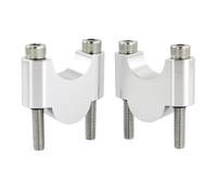 Torretas Manillar Elevadores Manillar Fat Bar 1 1/8" y 28 mm para Zero para R 650 para DSX 300 para 500AC para R 703 F Manillar Motocicleta(Silver Riser 30mm)
