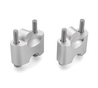 Torretas Manillar Kit adaptadores elevación Manillar Motocicleta Accesorios para Ducati 696 796 795 1100 Manillar Motocicleta(Silver)