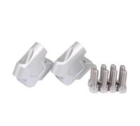 Torretas Manillar para Benelli para TRK702X 2023 2024 Repuestos Accesorios Motocicleta Elevador Manillar Abrazadera Montaje Manillar Motocicleta(B Back Height-Silver)