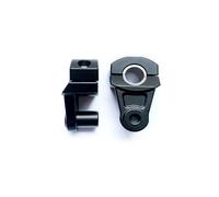 Torretas Manillar para Manillar 22 mm 28 mm Motocicleta Motocross Scooter Soportes Manillar elevadores Adaptador Abrazadera Manillar Motocicleta(2pcs Black)