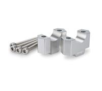 Puig 22183P Torretas elevadoras de manillar mecanizadas en aluminio anodizado con diseño Hi-Tech para mejorar ergonomía y control de conducción, Plata