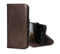 TORRO Funda Compatible con iPhone 16 Pro MAX - Funda Tipo Cartera de Cuero Premium con Soporte y Ranuras para Tarjetas (Compatible con Cargadores MagSafe Oficiales) - Marrón