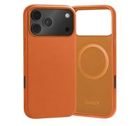 TORRO Funda Compatible con iPhone 17 Pro MAX 6.9" 2025 - Funda Bumper Fina de Cuero Premium, Compatible con MagSafe (Naranja)