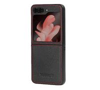 TORRO Funda Compatible con Samsung Galaxy Z Flip6 / Flip7 FE - Funda de Piel Premium con Forro de Microfibra para Galaxy Z Flip 6 / Flip7 FE (Negro)