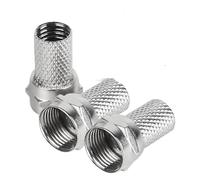 Torsión de cobre en el conector de los enchufes del conector del cable de RG6 F for el cable coaxial F de la antena de satélite de la TV(100pcs)