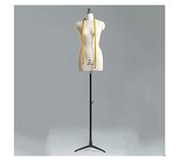 Torso de maniquí femenino de costura pinnable con trípode, forma de vestido, pantalla ajustable, modelo de vestido de torso superior de espuma de poliestireno para mujeres adultas (color: blanco,
