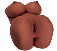 Torso masturbador Ez Bang femenino realista - Marrón