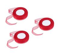 Torta de cinta de papel de embalaje de mariposa, 3 cintas de encaje de organza transparente for embalaje, for tartas, ramos de boda, lazos, decoración rosa, caja de dulces, malla morada.(Redx3pcs,Medi