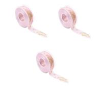 Torta de cinta de papel de embalaje de mariposa, 3 rollos de cinta de seda navideña, cinta for pastel de Feliz Navidad, cinta con alambre navideña, cinta con purpurina for manualidades, lazos navideño