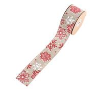 Torta de cinta de papel de embalaje de mariposa, 3 rollos de cinta navideña con alambre, lazos navideños anchos decorativos, accesorios de bricolaje for tartas, cinta con temática navideña, diseño fes