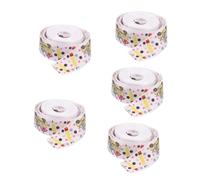 Torta de cinta de papel de embalaje de mariposa, 5 rollos de cinta elegante for decoración de tartas, cinta de graduación, lazos, regla de longitud arrugada, suministros festivos for fiestas.(Colorful