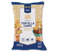 Tortilla Chips METRO Chef - Queso | 750g | Hechas con Harina de Maíz | Crujientes, Sabores Intensos, Perfectas para Dips y Aperitivos (1 BOLSA 750g,)