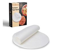 Tortillada - 200 hojas de papel de horno redondo 25cm, papel pergamino precortado antiadherente para freidora de aire, prensa para tortillas y moldes de repostería, resistente al calor