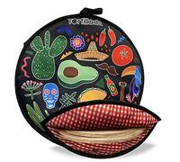 Tortillada - 30cm Calentador De Tortillas/Contenedor Para Microondas Hecho De Algodón/Poliéster (Negro)