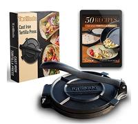 Tortillada - Prensa de Tortillas de Hierro Fundido Premium - Resistente para Tortillas Suaves y Finas, Fácil de Usar, Perfecta para Hacer Tacos, Quesadillas y Más (30.5 cm)