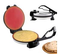 Tortillera Eléctrica 1800 W con Horneado por Ambos Lados y Luz Indicadora, Prensa para Tortillas, Revestimiento Antiadherente, Mango Antiescaldadura, para Tortillas Pan Naan