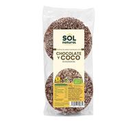 Tortitas de Arroz con Chocolate Negro y Coco 100g - Snack Saludable Crujiente, Calidad Bio y Orgánica - Sin Gluten, Bajo en Sal y Perfecto para Merendar - Pack de 1